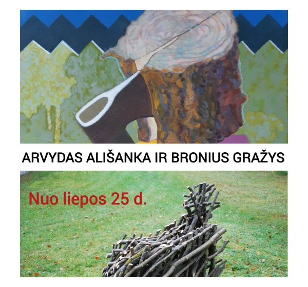 Arvydas Ališanka / Bronius Gražys - PO(MIŠKIS)  skulptūra / tapyba